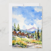マウンテンビレッジコロラド夏の風景 招待状 (裏面)