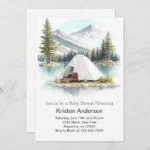 マウンテンピークアドベンチャーウェイズベビーシャワー 招待状 (正面/裏面)