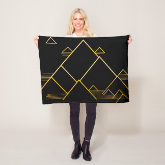 マウンテンピークミニマリズム フリースブランケット