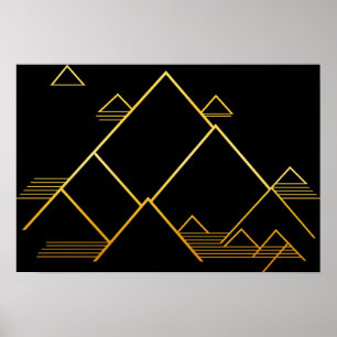 マウンテンピークミニマリズム ポスター
