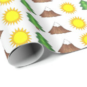 マウンテンピーク登山ハイキングウッズツリーサンキャンプ ラッピングペーパー (ロールコーナー)