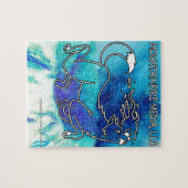 マウンテンファイアコヨーテレイピング火山デザイン2 ジグソーパズル (横)