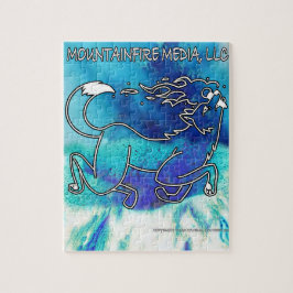 マウンテンファイアコヨーテレイピング火山デザイン2 ジグソーパズル