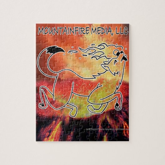 マウンテンファイアメディアコヨーテ火山 ジグソーパズル (縦)