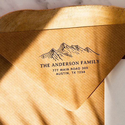 マウンテンファミリーネーム差出人住所 ラバースタンプ