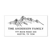 マウンテンファミリーネーム差出人住所 ラバースタンプ (インプリント)