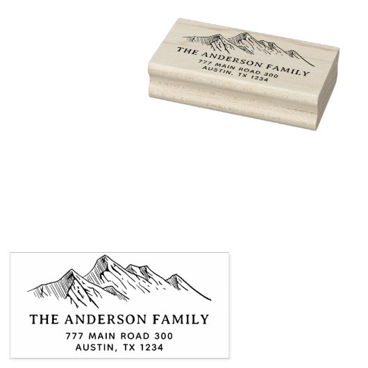 マウンテンファミリーネーム差出人住所 ラバースタンプ (押印)