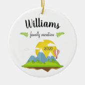 マウンテンファミリーバケーション記念クリスマス セラミックオーナメント (正面)