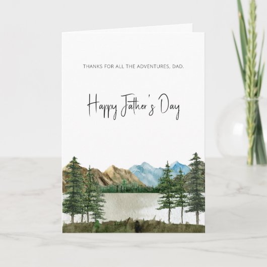 マウンテンファーザーズデイカードアウトドアパパ 案内状 (正面)