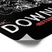 マウンテンフェストダウンヒルモーターバイクレースグラフィックモーター ポスター (角)