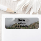 マウンテンフォグデザートランドスケープ写真アリゾナ ラベル (インサイチュ)