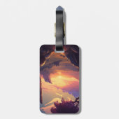 マウンテンフォトサンセット自然旅行用品 ラゲッジタグ (裏面縦)
