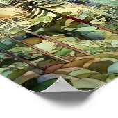 マウンテンフォレストウォーター絵を描カラーズアートプリント ポスター (角)