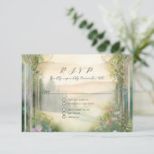 マウンテンフォレストウッドランドエテ素朴リア結婚の 出欠カード (スタンド正面)