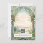 マウンテンフォレストウッドランド結婚マジカル詳細 招待状 (裏面)