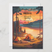 マウンテンフォレストエレガント素朴ブライダルシャワー 招待状 (正面)