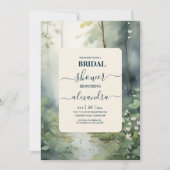 マウンテンフォレストエレガント素朴ブライダルシャワー 招待状 (正面)