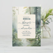 マウンテンフォレストエレガント素朴ブライダルシャワー 招待状 (スタンド正面)