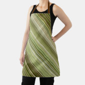 マウンテンフォレストグリーンとブラウンストライプ エプロン (インサイチュ)