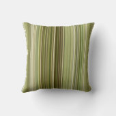 マウンテンフォレストグリーンとブラウンストライプ クッション (裏面)