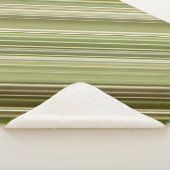 マウンテンフォレストグリーンとブラウンストライプ シェルパブランケット (3/4)