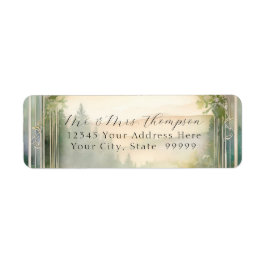 マウンテンフォレストサマーメドウ結婚ズブライダル ラベル