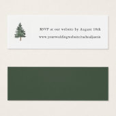 マウンテンフォレストパインツリー結婚のウェブサイトRSVP (正面&裏面)