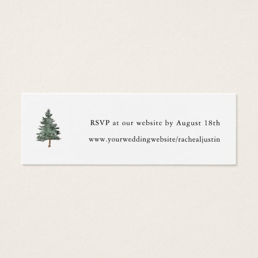 マウンテンフォレストパインツリー結婚のウェブサイトRSVP (正面)