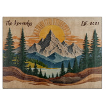 マウンテンフォレストパーソナライズされたファミリーガラス