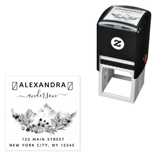 マウンテンフォレストパーソナルエレガント差出人住所 セルフインキングスタンプ (インサイチュ)