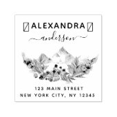 マウンテンフォレストパーソナルエレガント差出人住所 セルフインキングスタンプ (デザイン)