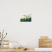 マウンテンフォレストフォグピース引用文ことわざ ポスター (キッチン)