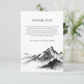 マウンテンフォレストブラック葬儀悔やみや弔慰メモリアル サンキューカード (スタンド正面)