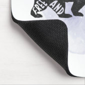 マウンテンフォレストベアーラバーシルエット マウスパッド (コーナー)