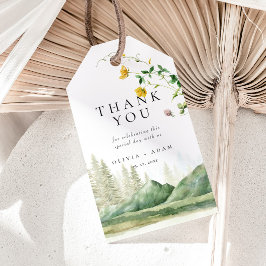 マウンテンフォレストボホワイルドフラワー素朴ズ結婚 ギフトタグ