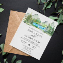 マウンテンフォレストリバーウォーター素朴カラー結婚イン