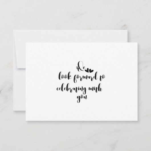 マウンテンフォレストレイクサイドウェディングRSVP 出欠カード (裏面)