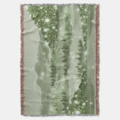マウンテンフォレストレイクランドスケープ混合メディア スローブランケット (正面縦)
