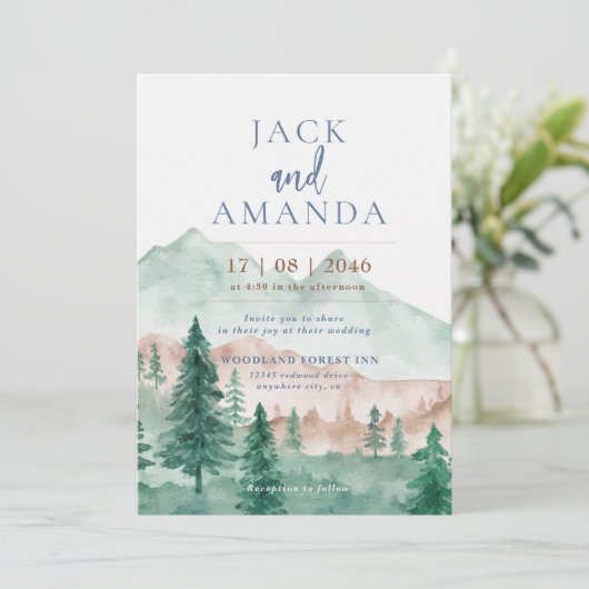 マウンテンフォレストレンジ結婚式招待状 招待状 (スタンド正面)