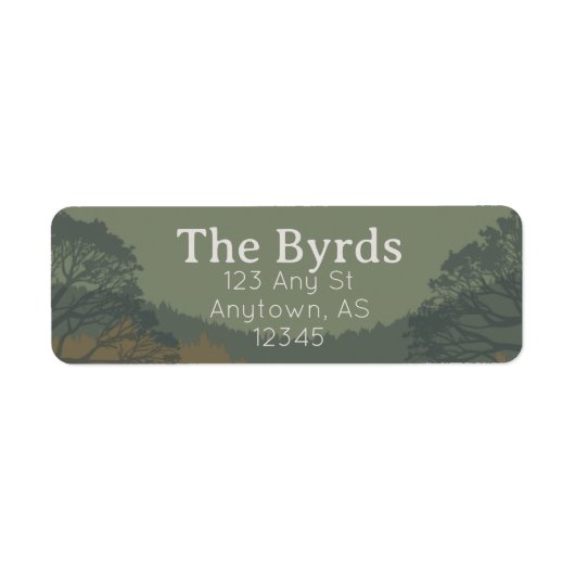 マウンテンフォレスト差出人住所ラベル ラベル (正面)