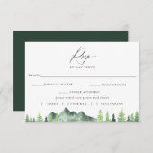 マウンテンフォレスト結婚式のRSVPと食事選択カード 出欠カード (正面/裏面)