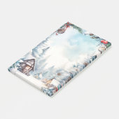 マウンテンフォレスト雪のログキャビンクリスマス ポストイット (アングル)