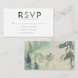 マウンテンフォレモダンストRSVPエンクロージャカード エンクロージャーカード