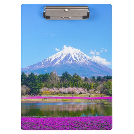マウンテンフジレイクピンクの花 クリップボード (正面)
