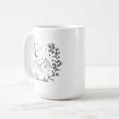 マウンテンフローラリース コーヒーマグカップ (正面左)