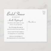 マウンテンブライダルシャワー自然ツリーズカントリー素朴 インビテーションポストカード (裏面)