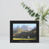 マウンテンブラックドロミティポストカード付き教会 ポストカード (スタンド正面)