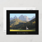 マウンテンブラックドロミティポストカード付き教会 ポストカード (正面/裏面)