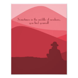 マウンテンブルゴーニュランドスケープモダン引用文 フォトプリント           