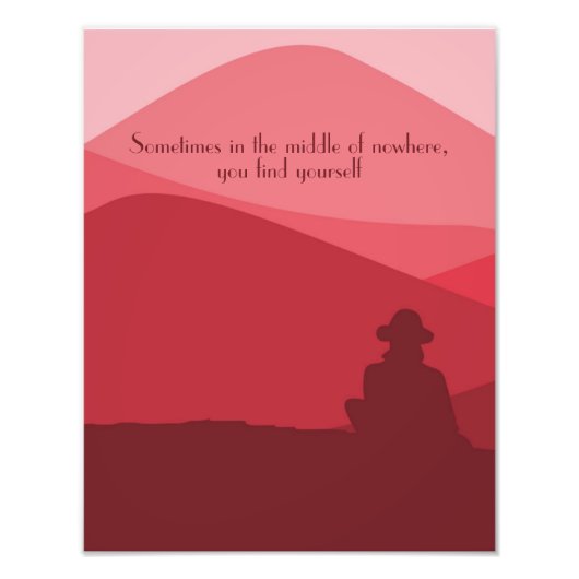 マウンテンブルゴーニュランドスケープモダン引用文 フォトプリント            (正面)